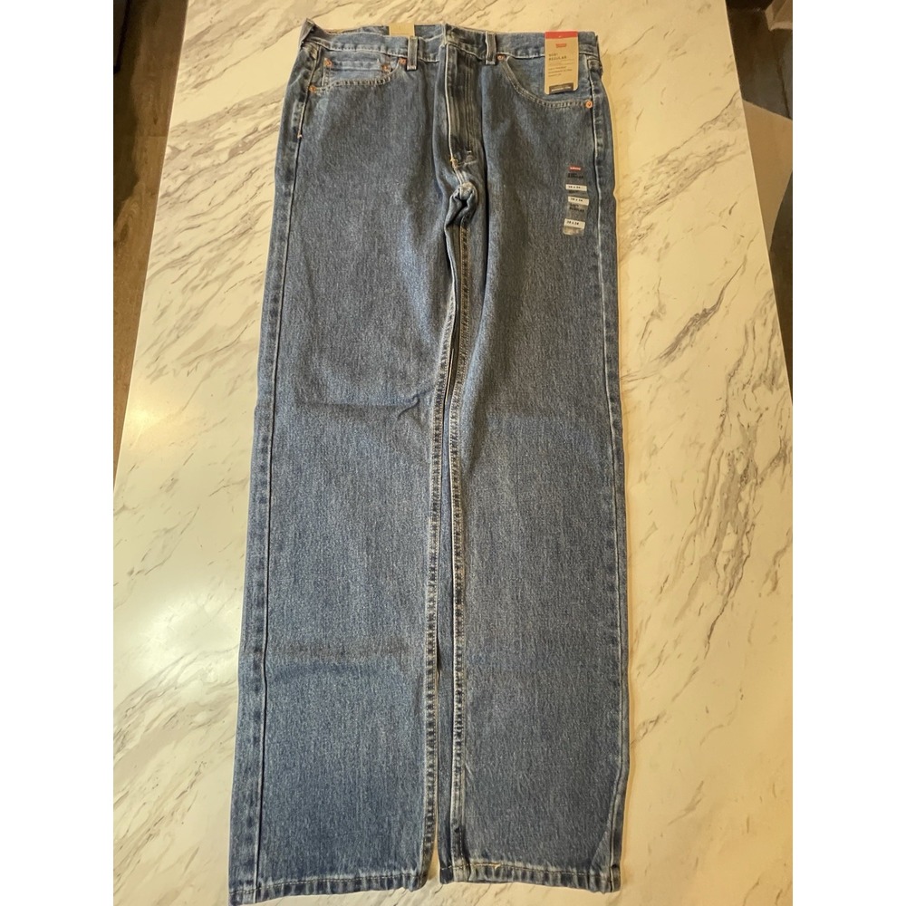 Levi's 38x34 Men 505 100% Cotton Regular Fit Straight Leg Zip Fly Jeans NWT